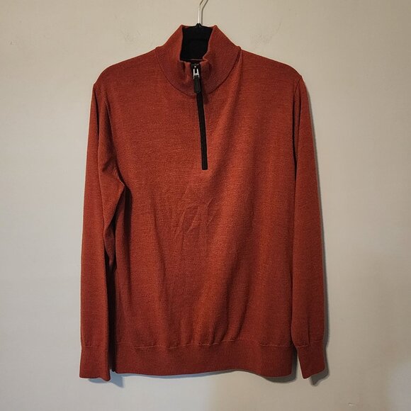 Orvis men sz M sweater Merino Wool 1/4 zip - Picture 1 of 14